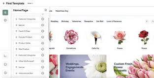 innovative website design features for florists